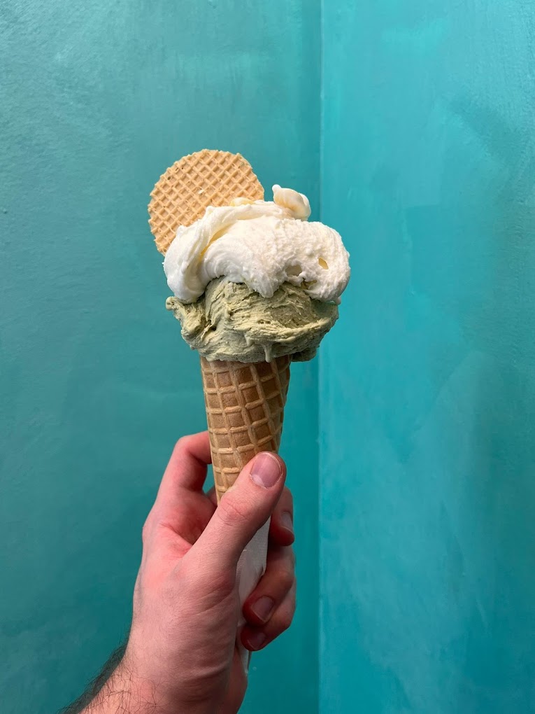 Cono pistacchio e cioccolato bianco